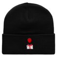 thumbnail image 5 of Floating Gift Embroidered 12 Inch Long Knitted Beanie - Black OSFM, 5 of 5