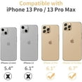 thumbnail image 2 of 3 Pack IPhone 13 Pro Max (6.7 Inch)/ IPhone 13 Pro (6.1 Inch) Camera Lens Protector,Anti Scrach HD Tempered Glass Metal Camera Screen Protector Shockproof Cover Film,Gold, 2 of 7
