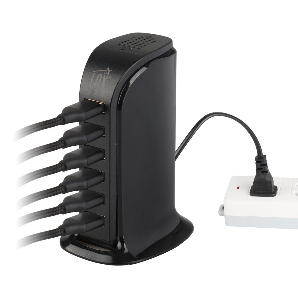 LAX 6Port USB Desktop Charging Station for Smartphones & Tablets