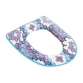 thumbnail image 6 of Soft Toilet Seat Cushion, Cushion Toilet Seat, Coral Fleece, 17X15 In, Waterproof Cushion Covers, Toilet Seat Covers for Bathroom, Large Floral Print, Lavender Hue, 1 Pc, 6 of 6