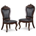 thumbnail image 2 of Furniture of America Alernit Traditional Nailhead Trim Dining Chairs, Dark Cherry (Set of 2), 2 of 12