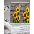 thumbnail image 3 of Sunflower Wooden Bedroom Curtains 63 Inches length, Farmhouse Vintage Botanical Floral Window Treatment Curtain Drapes, Rod Pocket Curtain Panels for Living Room Kitchen, 42"x63", 2 Panels, 3 of 7