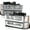 Chrome Housing Clear Lens, variant on Spec-D Tuning Black Headlights + Bumper Lights + Corner Lights w/ LED Tube Compatible with 1994-1998 Chevy C10 C/K 1500/2500/3500, Left + Right Pair Headlamps Assembly