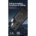 thumbnail image 3 of Magnetic Phone case compatible Moto Edge 30, Slide Camera Lens Protection and Built in 360 Rotatable Ring Holder Cheap and fine, 3 of 5