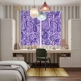 thumbnail image 4 of Vintage Purple Kitchen Curtains Window Panels, Retro Botanical Abstract Art Insulated Window Treatment Curtain, Grommet Curtains for Bedroom/Living Room/Bathroom, 2 Piece 52"Wx84"L, 4 of 8