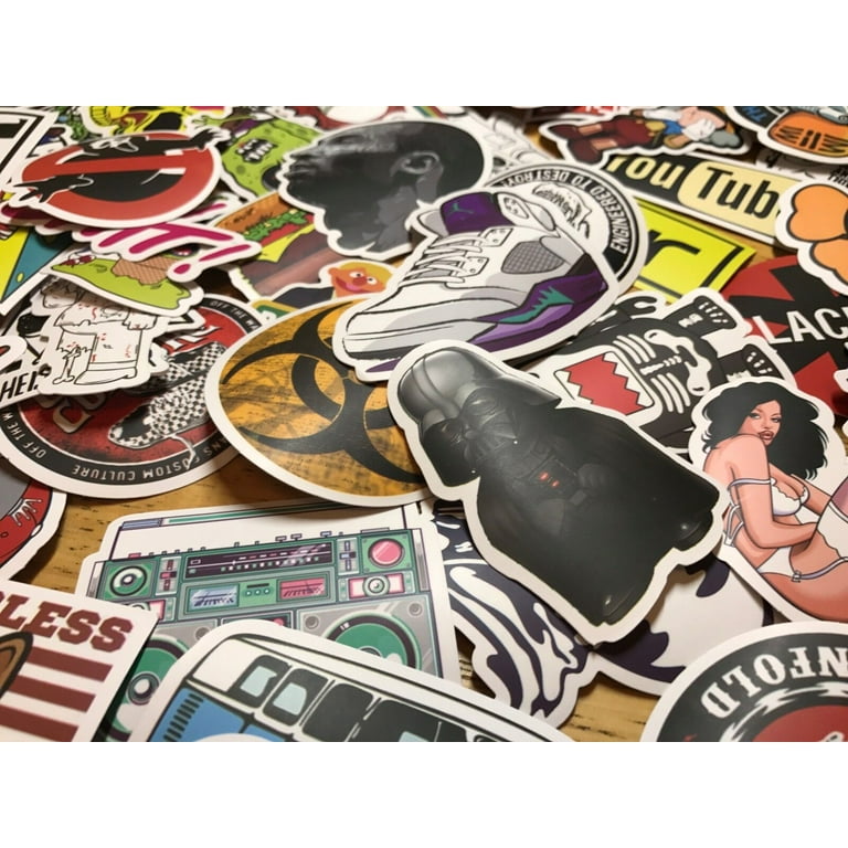 Lot 50 Random Vinyl Laptop Skateboard Stickers bomb Luggage Decals Dope  Sticker