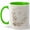 Green, variant on Minimal Botanical Arch 11oz Ceramic Mug, Neutral Floral Wall Art Coffee Cup