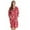 Red - Tossed Holiday, variant on Dreamcrest Women’s Snap-Front House Coat Flannel Duster Robe with Pockets (Red - Buffalo Plaid, Large)