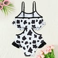 thumbnail image 2 of Xijirk Swimsuits for Girls Sports Tankini Cow Print Swimwear Swimwear Bikini ,Swimsuit Girls,Size 12-13 Years, 2 of 5