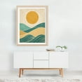 thumbnail image 3 of Mid-Century Modern Abstract Landscape with Sun and Terraced Hills - Illustration Abstract Geometric Sunset Minimalist Landscape Vintage Boho Unframed Wall Art Print 36 x 48 inches, 3 of 4