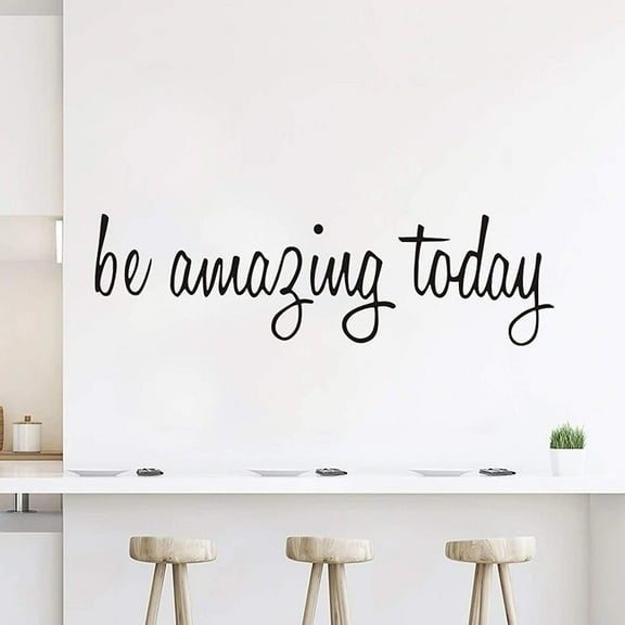 QTH Stickers Inspirational Be Amazing Today Vinyl Positive Wall Saying Peel and Stick Motivational Quotes Decal for Home Bedroom Living Room Decor Decoration