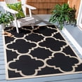 thumbnail image 3 of Safavieh Courtyard Becky Geometric Indoor/Outdoor Area Rug, Black/Beige, 6'7" x 9'6", 3 of 15