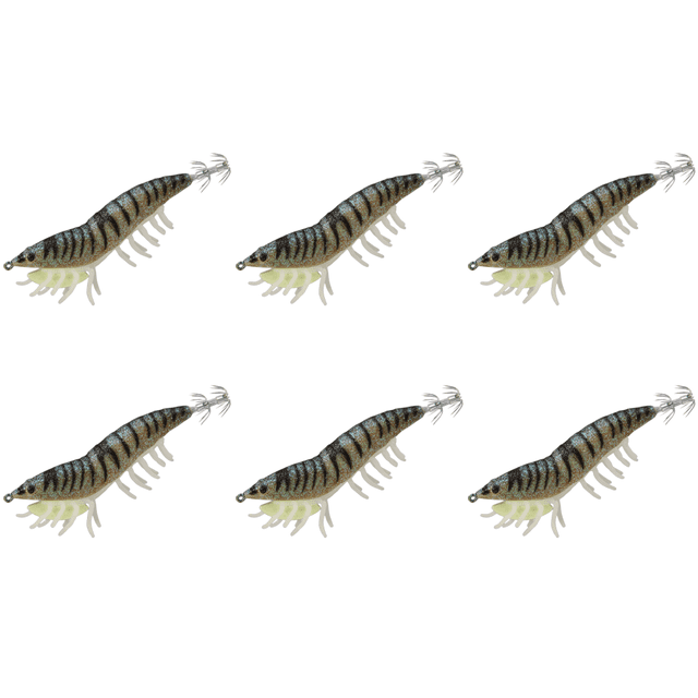 Señuelo Luminoso para Pesca Mar Camarón Patas Blandas Anzuelos Calamar Cebo ()