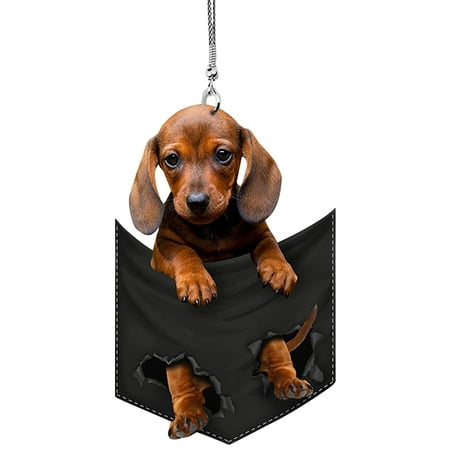 

Interior Decor Rearview Mirror Cute Durable Car Pendant Hanging Home Puppy Shape