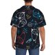 thumbnail image 3 of Balery Joystick Gamepad Camisa Casual de Manga Corta con Botones para Hombre, Texturizada, Estilo Cubano, para Playa, Verano-XX-Large, 3 of 5
