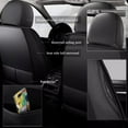 thumbnail image 3 of WRWolf Seat Covers for Hyundai Santa Cruz 2022-2025,Full Set 5 Seats Faux Leather Car Seat Cushion Protector Compatible Airbag (5Seats,Black&Gray), 3 of 8