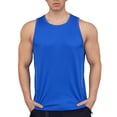 thumbnail image 3 of Fengqque Men's Workout Tank Tops Swim Shirts Quick Dry Running Athletic Sleeveless UV Protection Muscle Tees Blue XL(XL), 3 of 7