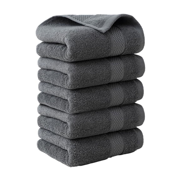 Huzdenx 5‑Piece Cotton Hand Towel for Household Use, Soft Highly Absorbent Wash Cloth, Durable Daily Bathroom Towel, Multiple Colors Available