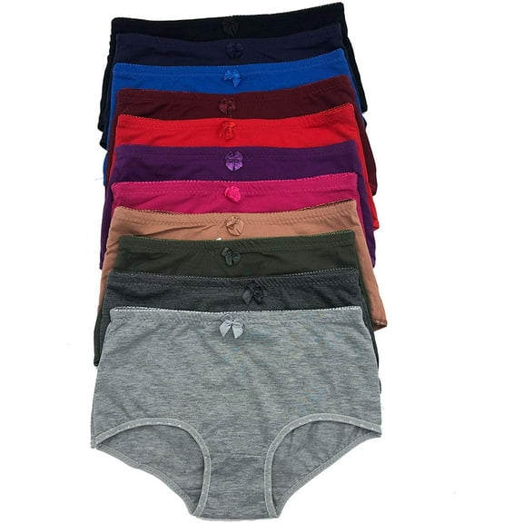 12 pieces Underwear Basic Women Plain Lace Assorted Bikini Panty S-XL (2XL)