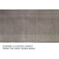thumbnail image 3 of Playa Rug Checkered Border Non-slip Contemporary 26-inch Wide Runner Rug 15 Feet - Grey, 3 of 6