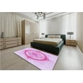 thumbnail image 5 of Ahgly Company Machine Washable Indoor Square Transitional Blossom Pink Area Rugs, 7' Square, 5 of 7
