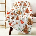 thumbnail image 4 of Christmas Gingerbread Man Throw Blanket, Winter Cute Star Snowflakes Candy Cane Throws Blankets, Xmas Soft Lightweight Holiday Blanket for Couch Sofa Bed Chair Living Rooms Decor 60X80IN, 4 of 6