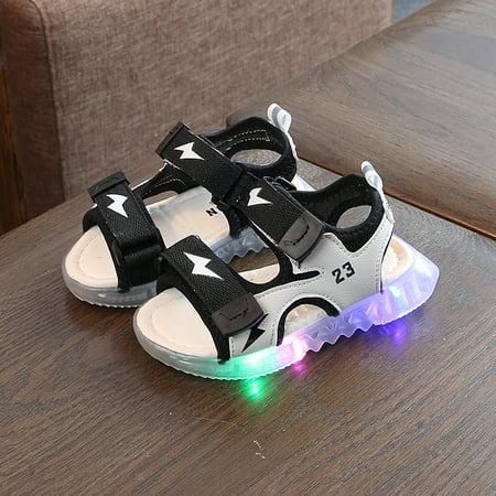 

Toyella Summer New Boys Sandals Children Beach Shoes Black 30