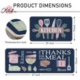 thumbnail image 3 of Cooking Utensil Kitchen Rugs Set of 2, Give Thanks for This Meal Black Kitchen Mats Decor, Bon Pot Bowl Floor Door Mat Home Decorations - 17x30 and 17x47 Inch, 3 of 6