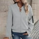 thumbnail image 5 of Ropa para adolescentes,Chaqueta de punto holgado con cremallera para mujer, estilo béisbol de manga larga, de poliéster, ideal para uso informal en casa, sopatenor, 5 of 7