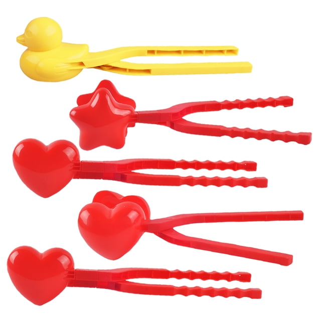Kids Snow Clip Tool 5Pcs Plastic Snow Molds For Winter Snowy Days 13.4x3x3.7in