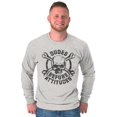 thumbnail image 5 of Dudes Before Attitudes Funny Single Men's Long Sleeve Tee T Shirt Brisco Brands S, 5 of 6