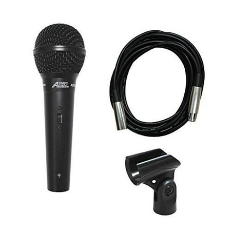 Audio 2000s ADM1064BL Dynamic Vocal Microphone with 16' XLR to XLR (Best Microphone Cable For Vocals)