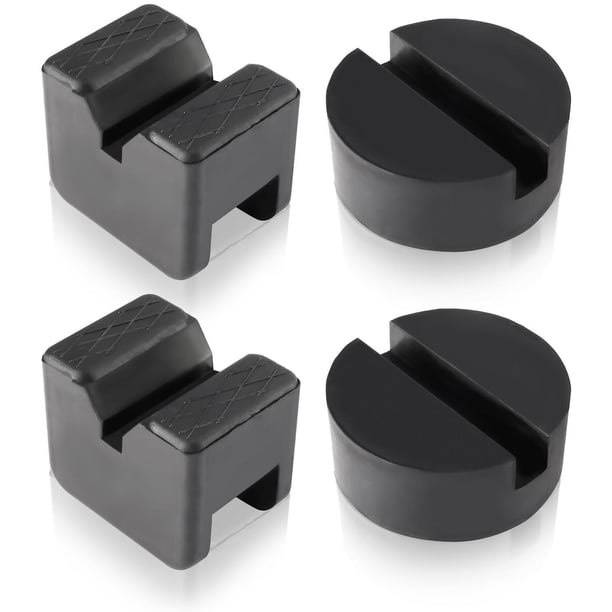 Toolly Paquete de 4 adaptadores universales de goma para gato, 2 a 4 toneladas de marco ranurado de