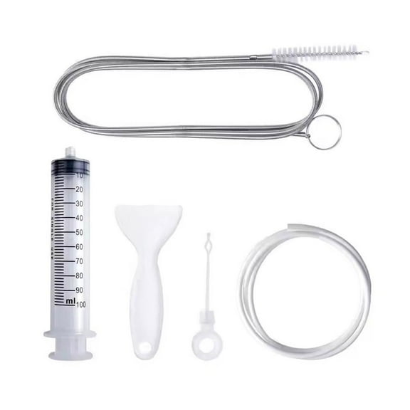 Long Stainless Steel Cleaning Brush Set,6 pcs Fridge Water Line Kit - Reusable & Easy-to-Use Refrigerator Water Line Cleaning Tool,for Cleaning Refrigerator Drain Holes, Car Sunroofs Drain Holes