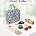 thumbnail image 5 of FORMRS Womens Corduroy Tote Bag Crossbody Shoulder Handbag with Pocket, Blue Checkered Daisy, 5 of 7