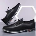 thumbnail image 2 of Men's Leather Dress Shoes Comfort Business Casual Oxford Shoes Fashion Dress Sneakers Soft Loafers Derby Shoe for Office Working Walking Driving, 2 of 7