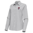 thumbnail image 2 of Women's Antigua Gray Colorado Rapids Porter Woven Tri-Blend Long Sleeve Button-Up Shirt, 2 of 3