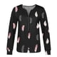 thumbnail image 4 of Gibobby Blusa Termica Chaqueta regular de club estampada para mujer（Negro， XXL), 4 of 5