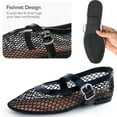 thumbnail image 6 of CHICVOMEY Mesh Shoes for Women Breathable Ballet Flats with Buckle Fashion Fishnet Flats for Women Casual Work Fashion Flats, 6 of 9