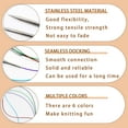 thumbnail image 3 of LELE LIFE 6Pcs 40 Inch Circular Knitting Needles, 6 Sizes Stainless Steel Knitting Needles, Size 1 3 6 8 10.75 13, 3 of 7