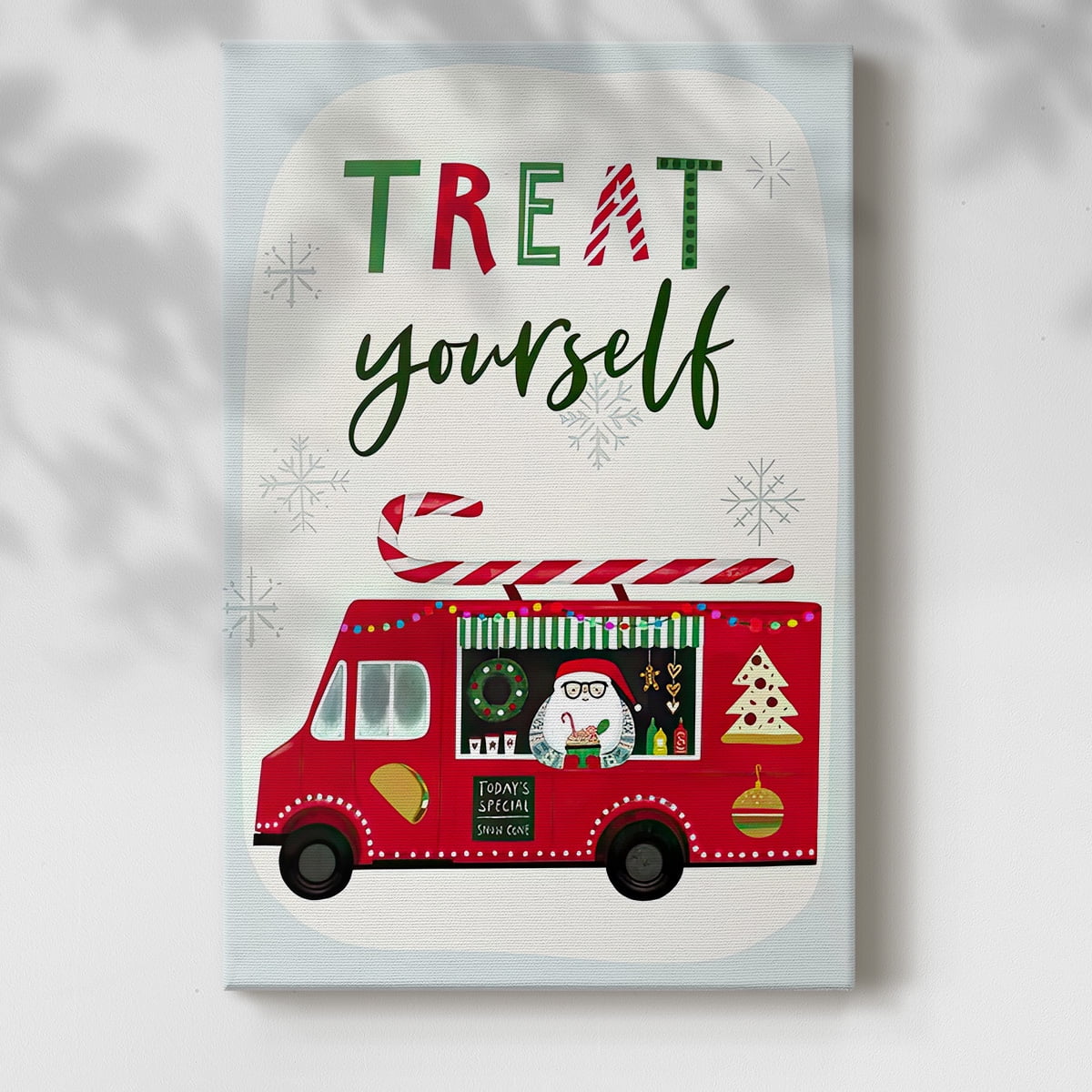 Santa's Foodtruck Collection B- Gallery Wrapped Canvas