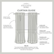 Exclusive Home Alfie Room Darkening Blackout Grommet Top Curtain Panel Pair, 52x96, Sundress, Set of 2