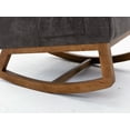 thumbnail image 6 of Rocking Chair Upholstered Rocking Chair with Fabric Padded Seat and Solid Wood Base, Comfortable Rocker Office Rocking Armchair Living Room Chair(Dark Gray), 6 of 8