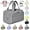 Gray, variant on Elouva Toiletry Bag - Large Capacity, Wide Opening, Waterproof Travel Toiletry Bag, Women's 4-in-1 Lightweight Storage Bag with Handle (Black)