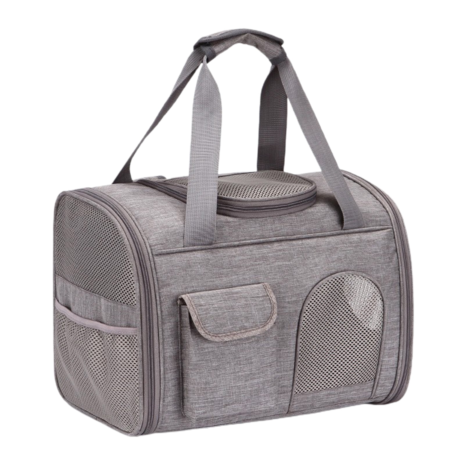 TOPOINT Large Pet Travel Carrier,4 Sides Expandable With 2 Mesh Pockets