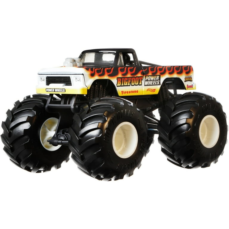  Hot Wheels Monster Trucks Big Foot, 1:24 Scale for Kids Age 3,  4, 5, 6, 7, & 8 Years Old Great Gift Toy Trucks Large Scales : Toys & Games