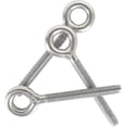 thumbnail image 2 of Paquete de 12 cáncamos de acero inoxidable 304, cáncamos roscados para columpios de maquinaria exterior - M4, 2 of 5