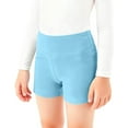 thumbnail image 2 of Eltusu Girls Bike Shorts, Elastic Waist Tight Dance Basic Summer Shorts Light Blue Size 13-14 T, 2 of 3