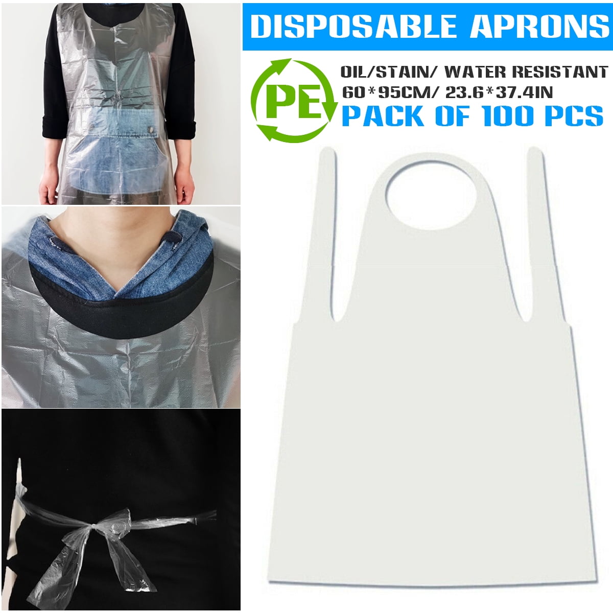 Disposable Plastic Aprons Waterproof Polythene Painting Apron Tool Pack