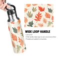 thumbnail image 4 of Yayeee 33oz Insulated Water Bottle Double Wall Stainless Steel with Flip Straw Lid, Red Autumn Leaves, 4 of 7